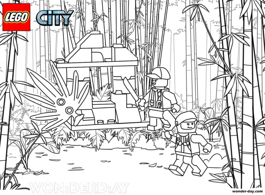 Çocuklar İçin Lego City Boyama Sayfaları 