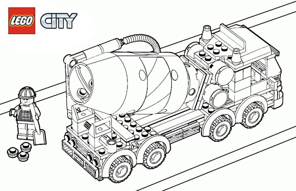 Çocuklar İçin Lego City Boyama Sayfaları 