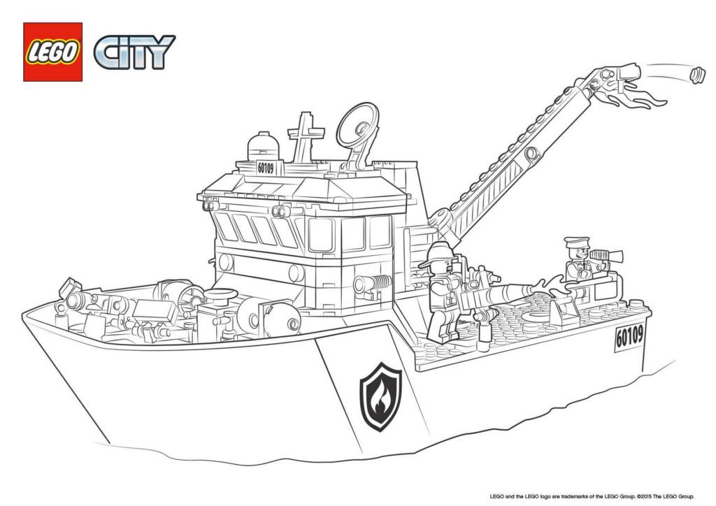 Çocuklar İçin Lego City Boyama Sayfaları 