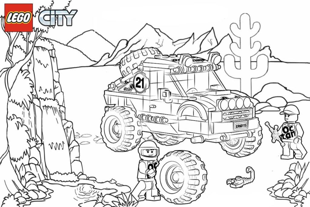 Çocuklar İçin Lego City Boyama Sayfaları 