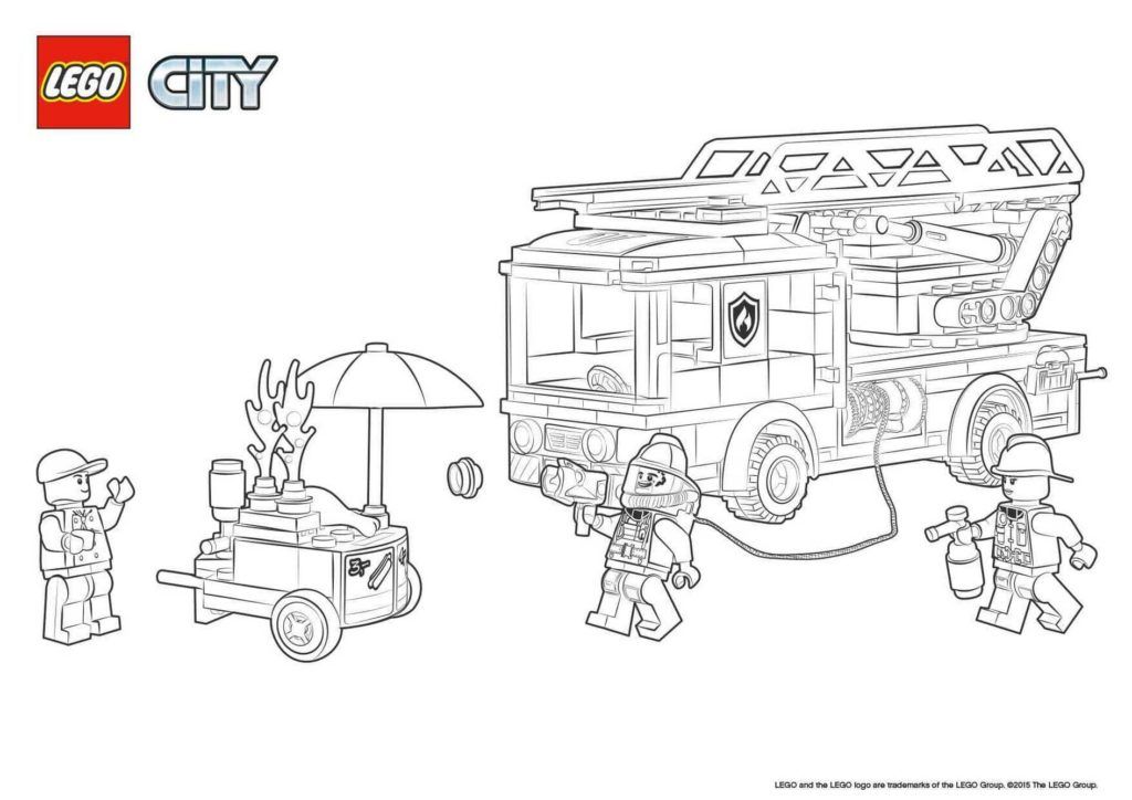 Çocuklar İçin Lego City Boyama Sayfaları 