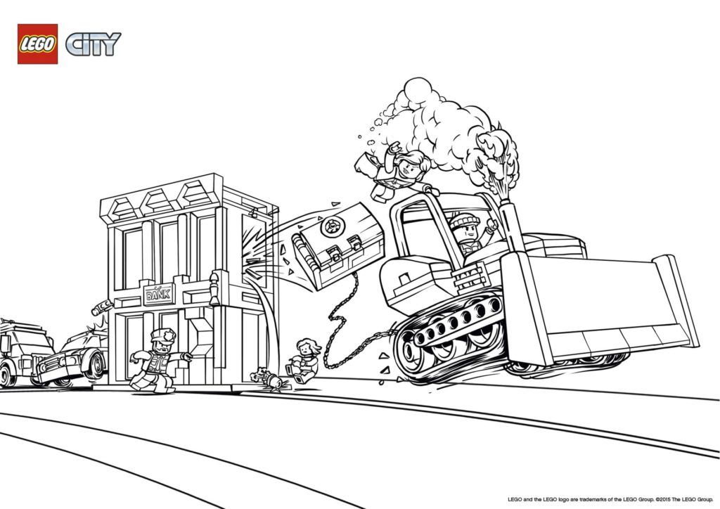 Çocuklar İçin Lego City Boyama Sayfaları 