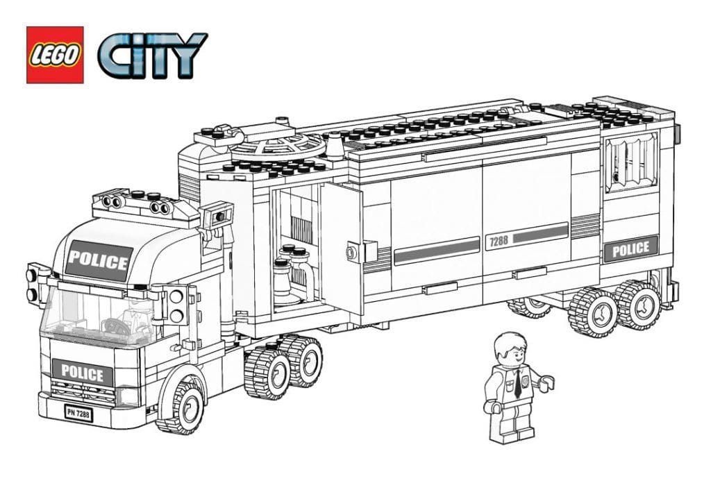 Çocuklar İçin Lego City Boyama Sayfaları 