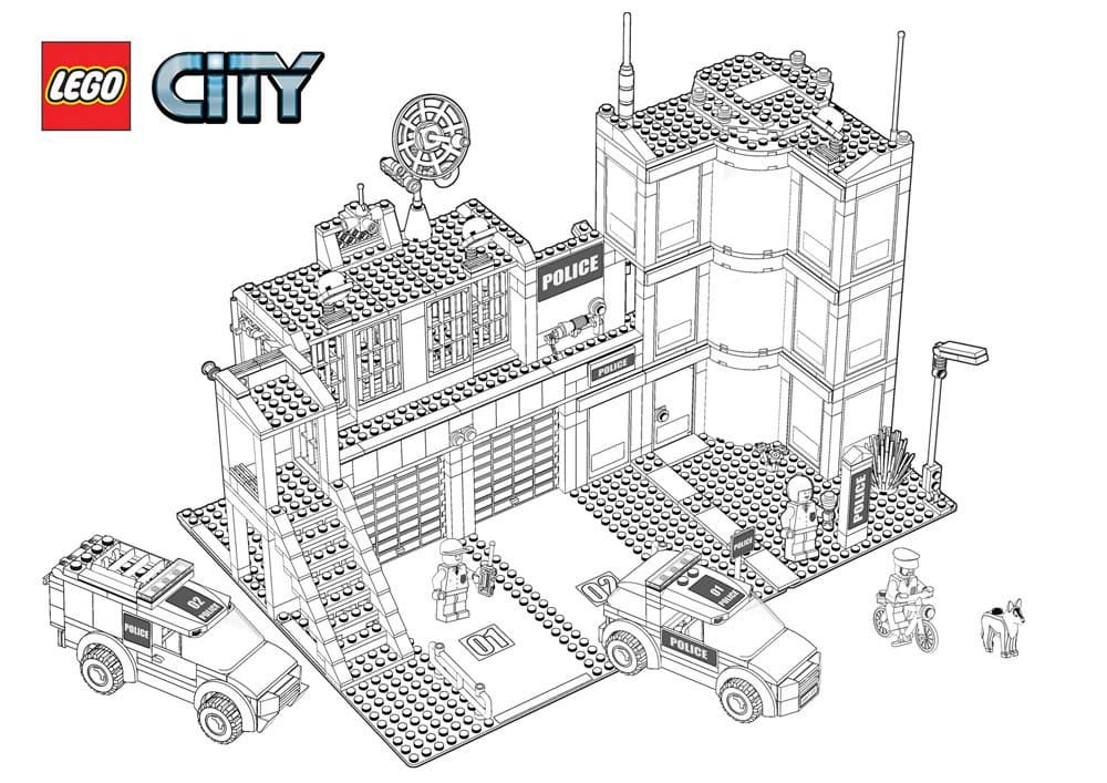 Çocuklar İçin Lego City Boyama Sayfaları 