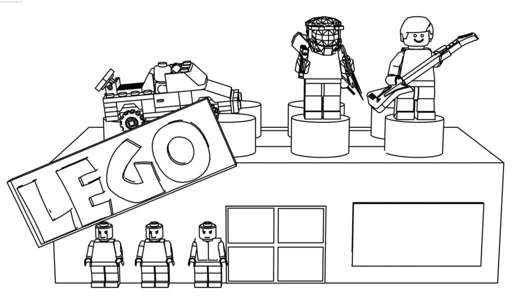 Çocuklar İçin Lego City Boyama Sayfaları 