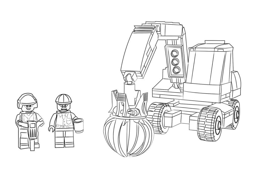 Çocuklar İçin Lego City Boyama Sayfaları 
