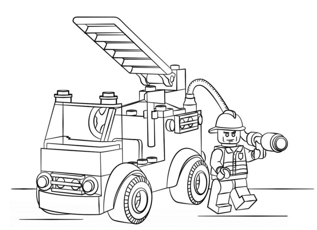 Çocuklar İçin Lego City Boyama Sayfaları 
