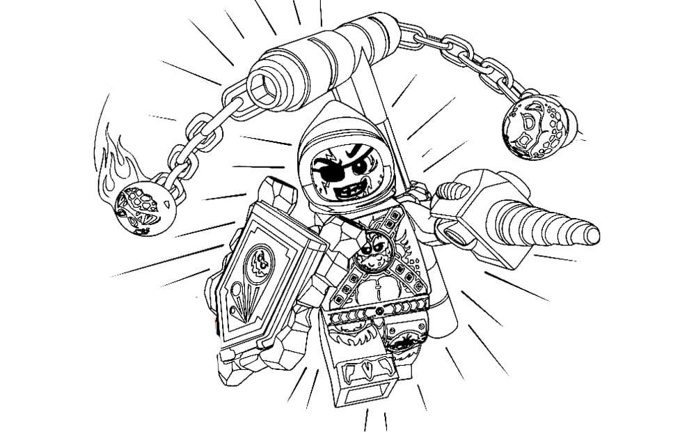 Çocuklar İçin Lego Nexo Knights Boyama Sayfaları 