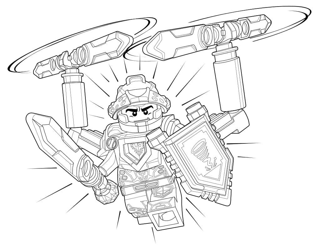 Çocuklar İçin Lego Nexo Knights Boyama Sayfaları 