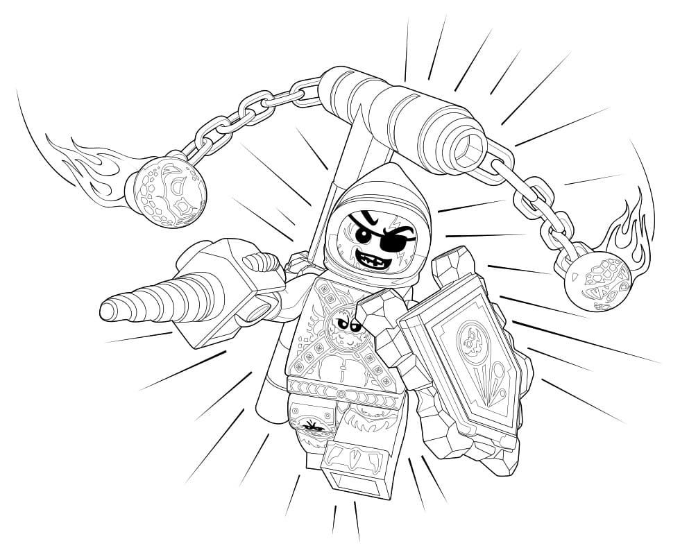Çocuklar İçin Lego Nexo Knights Boyama Sayfaları 