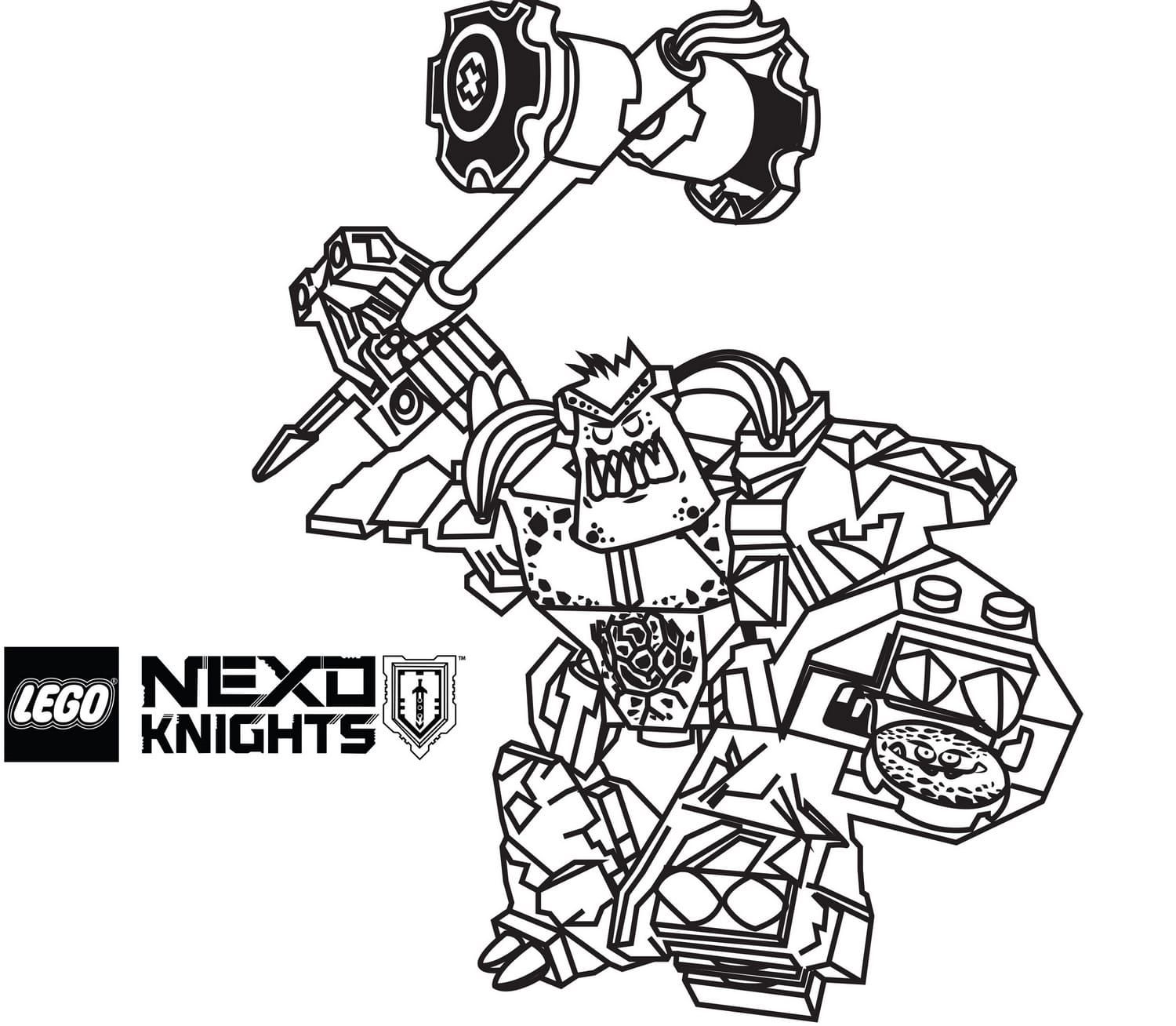 Çocuklar İçin Lego Nexo Knights Boyama Sayfaları 
