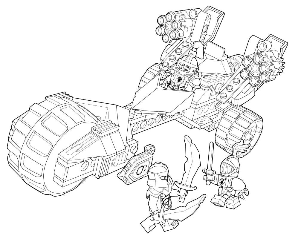 Çocuklar İçin Lego Nexo Knights Boyama Sayfaları 