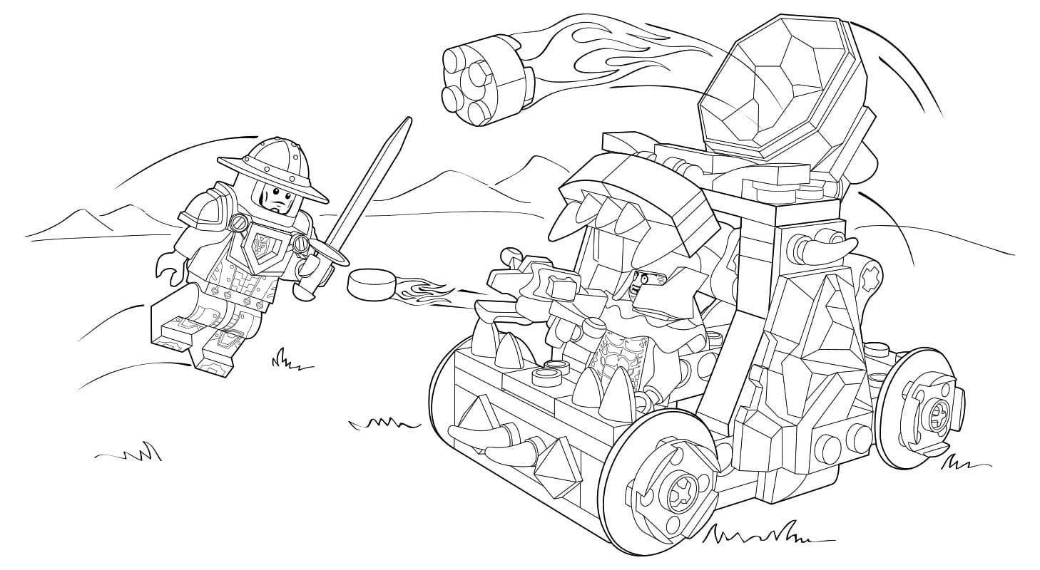 Çocuklar İçin Lego Nexo Knights Boyama Sayfaları 