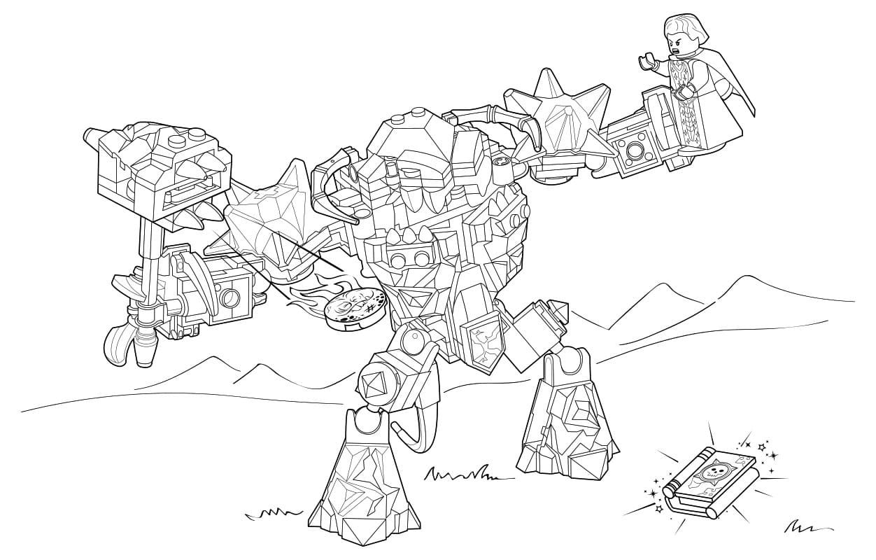 Çocuklar İçin Lego Nexo Knights Boyama Sayfaları 