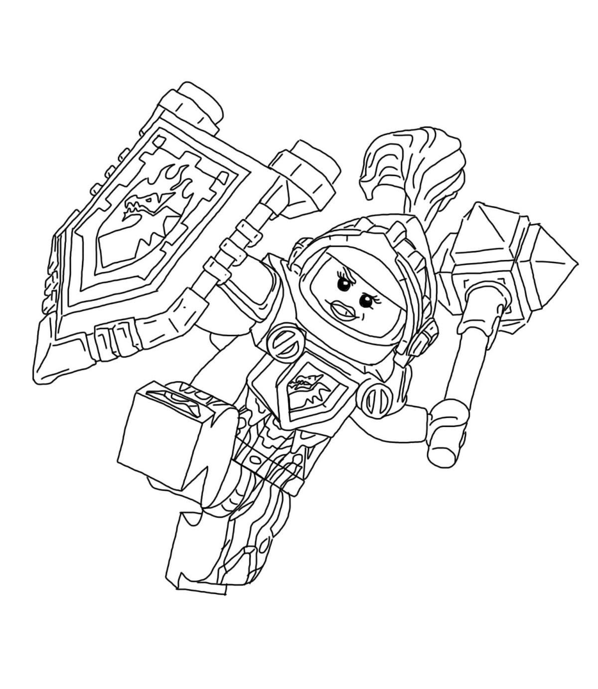 Çocuklar İçin Lego Nexo Knights Boyama Sayfaları 