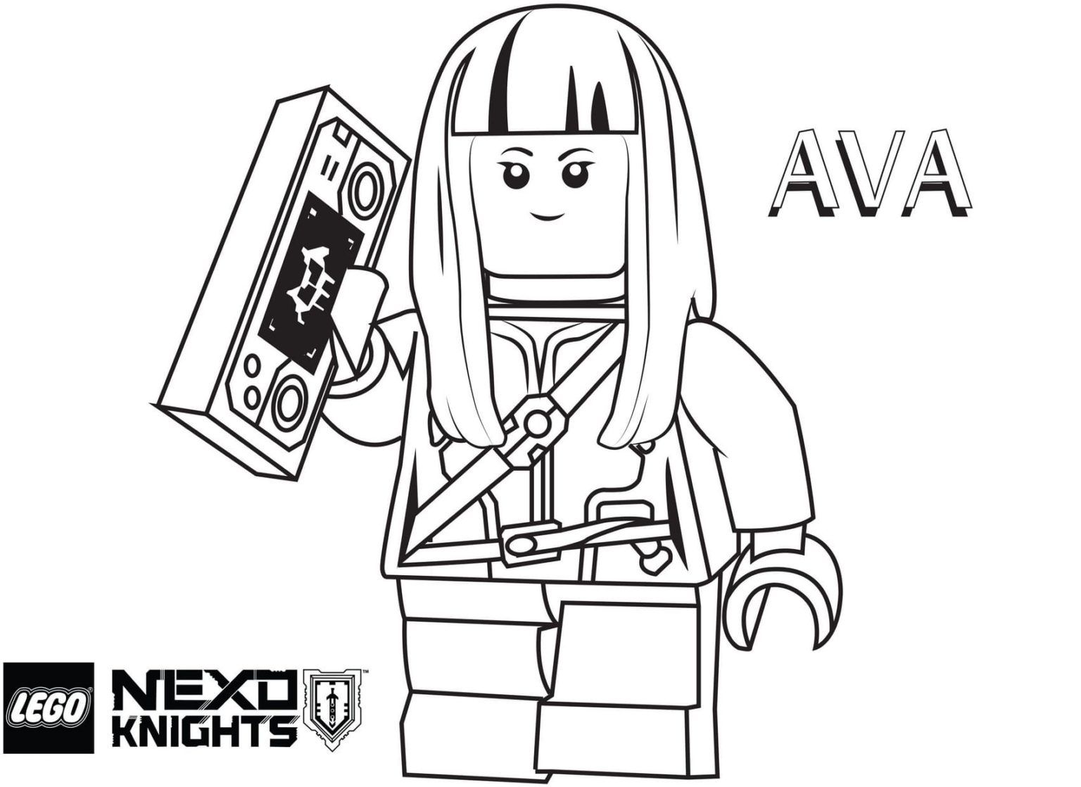Çocuklar İçin Lego Nexo Knights Boyama Sayfaları 