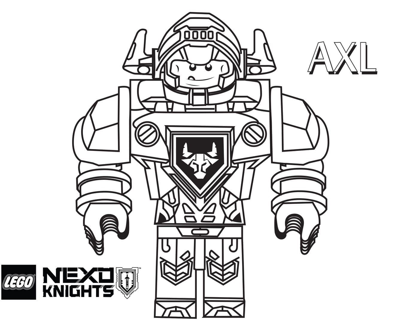 Çocuklar İçin Lego Nexo Knights Boyama Sayfaları 