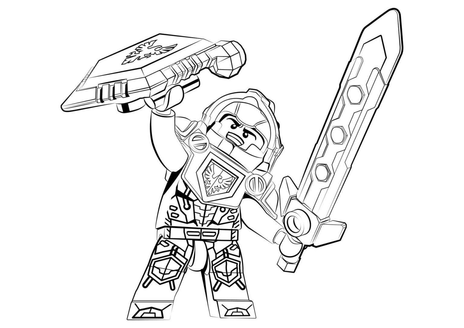 Çocuklar İçin Lego Nexo Knights Boyama Sayfaları 