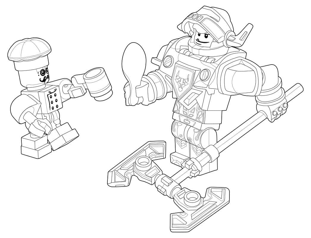 Çocuklar İçin Lego Nexo Knights Boyama Sayfaları 