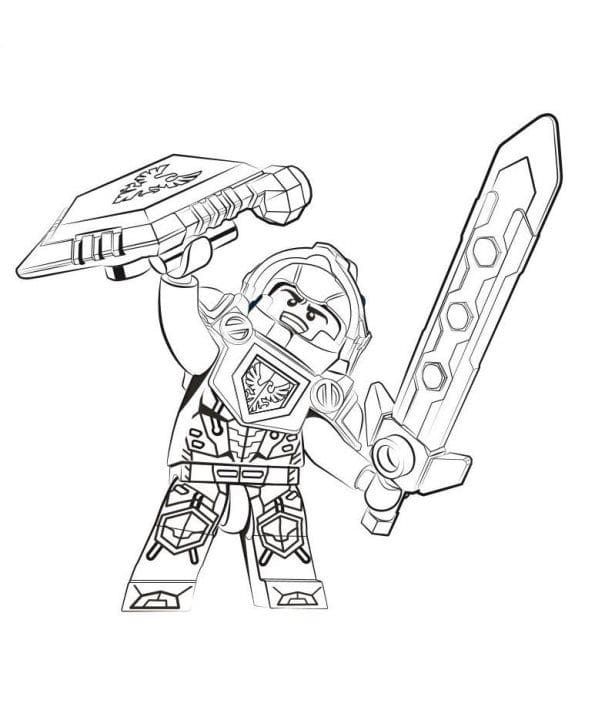Çocuklar İçin Lego Nexo Knights Boyama Sayfaları 