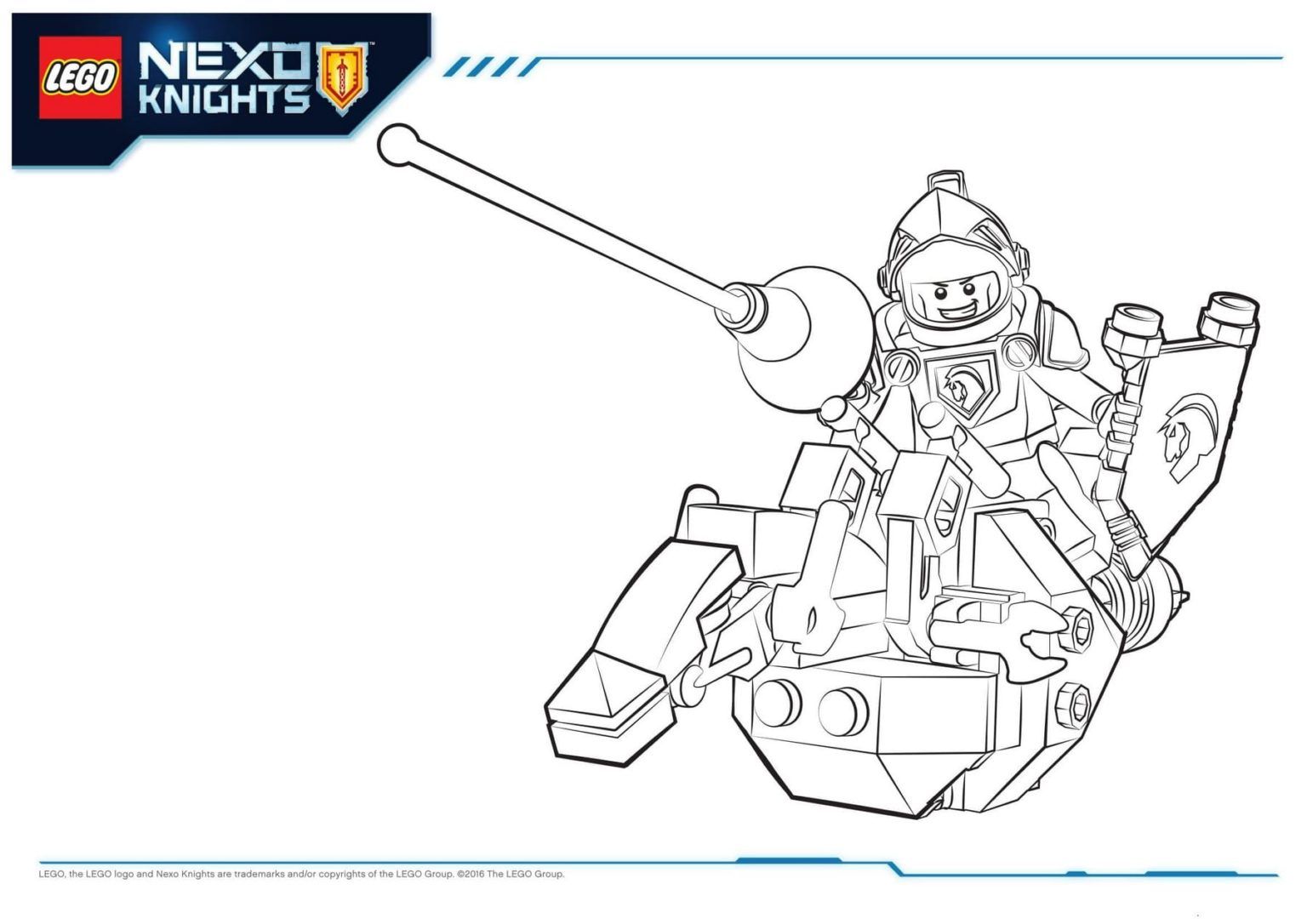 Çocuklar İçin Lego Nexo Knights Boyama Sayfaları 