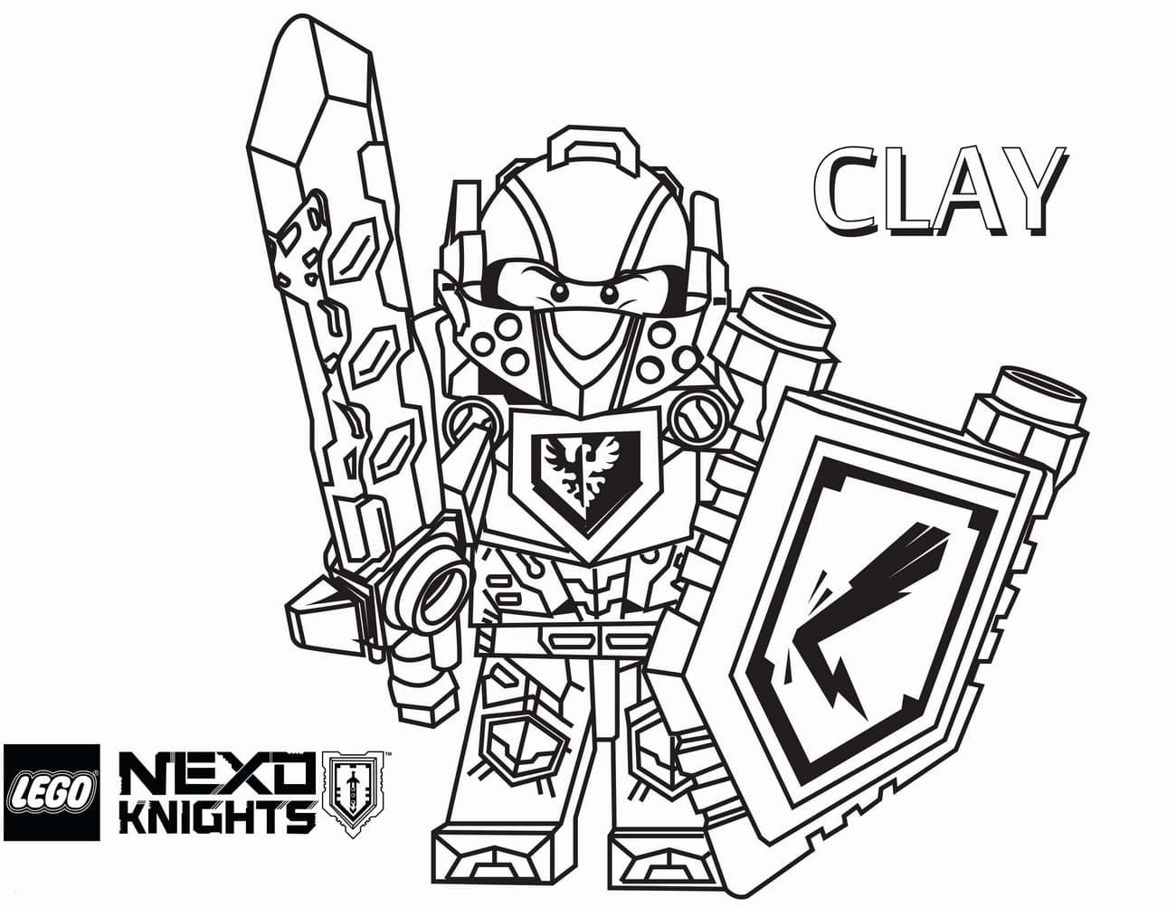 Çocuklar İçin Lego Nexo Knights Boyama Sayfaları 