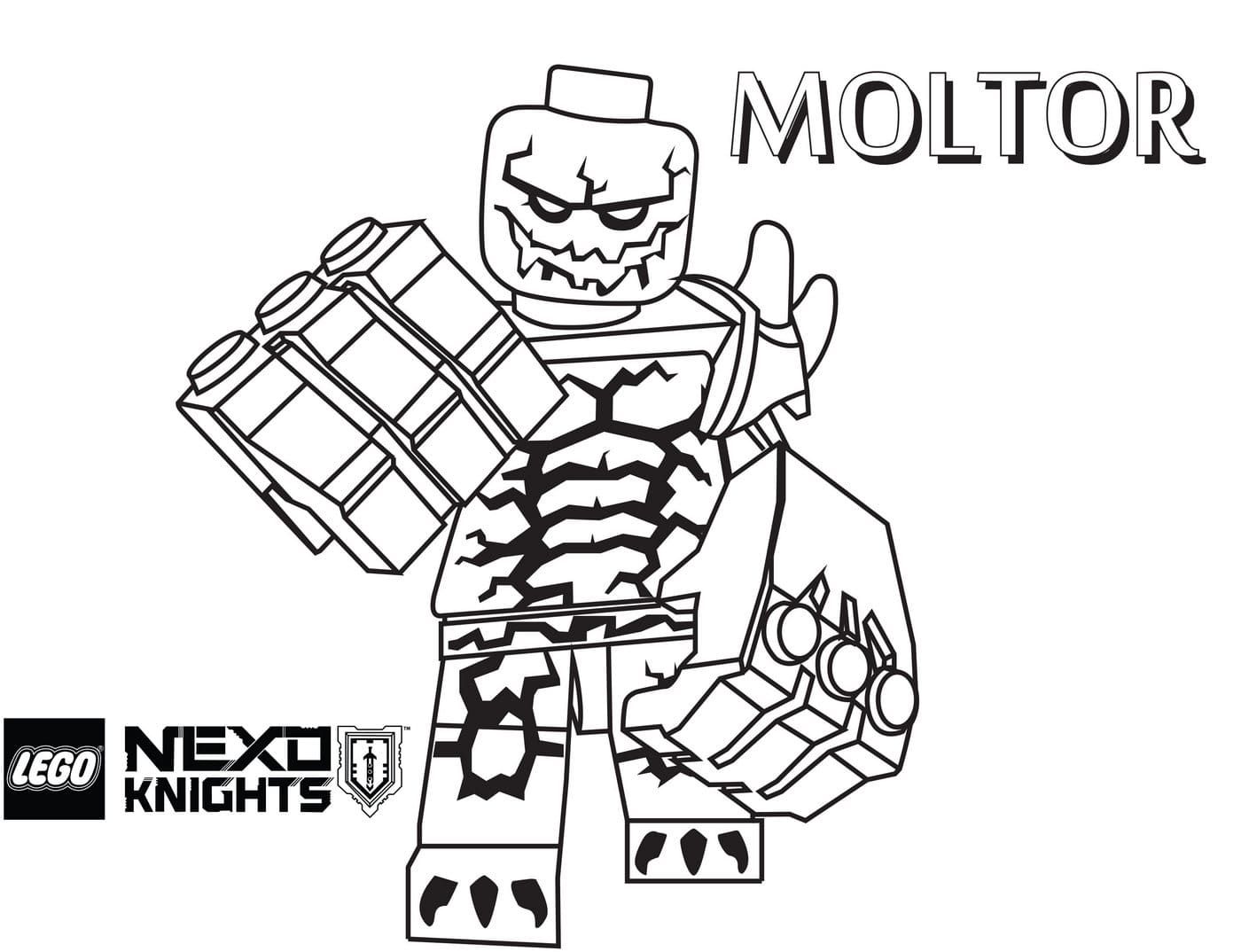 Çocuklar İçin Lego Nexo Knights Boyama Sayfaları 