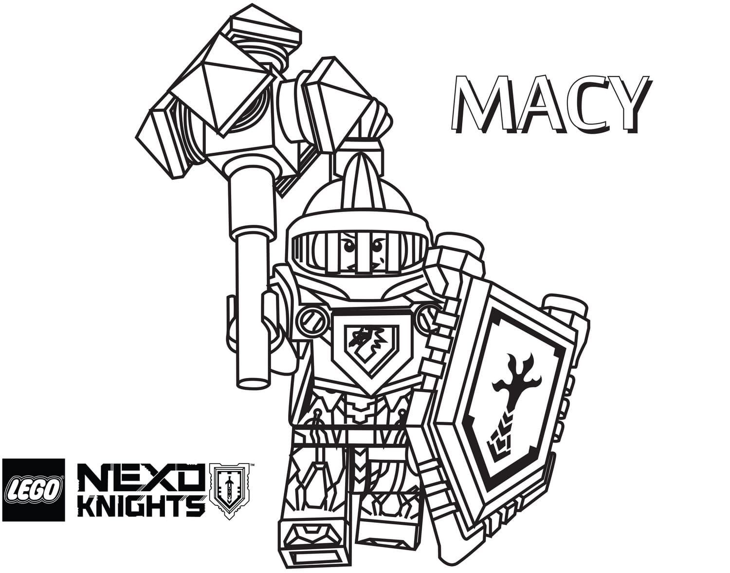 Çocuklar İçin Lego Nexo Knights Boyama Sayfaları 