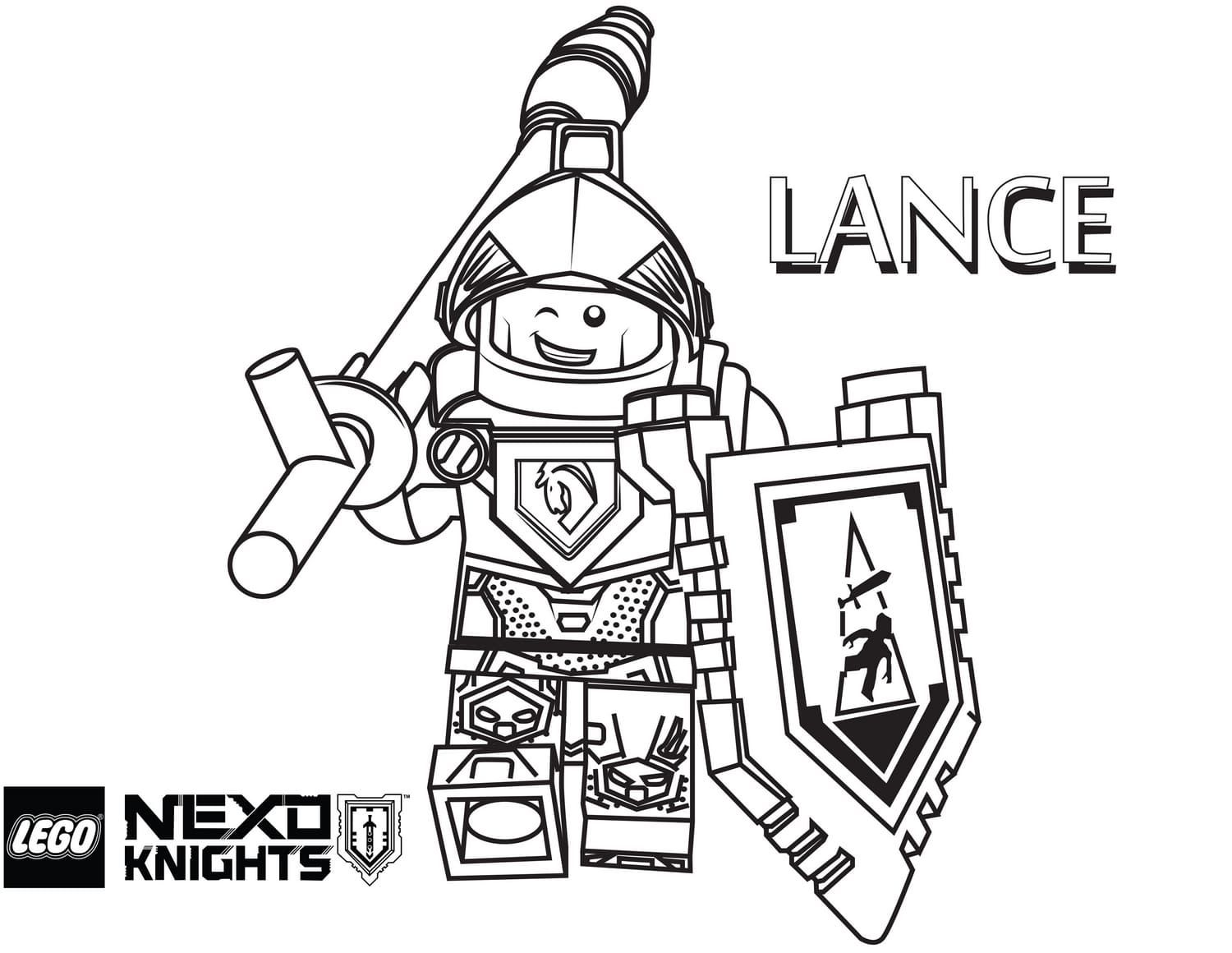 Çocuklar İçin Lego Nexo Knights Boyama Sayfaları 