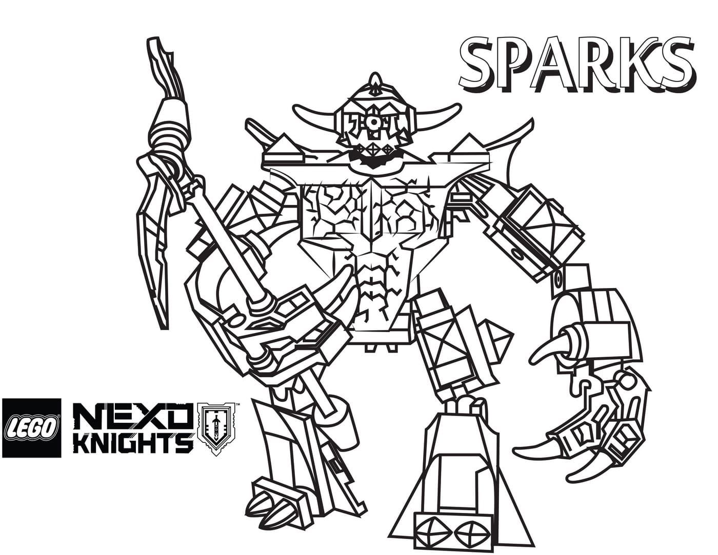 Çocuklar İçin Lego Nexo Knights Boyama Sayfaları 