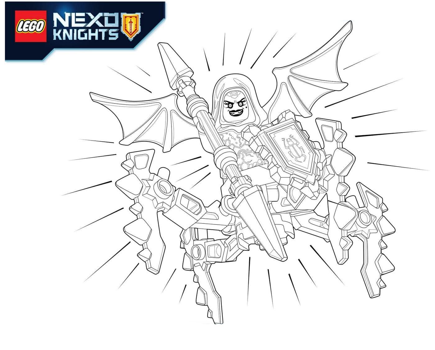 Çocuklar İçin Lego Nexo Knights Boyama Sayfaları 