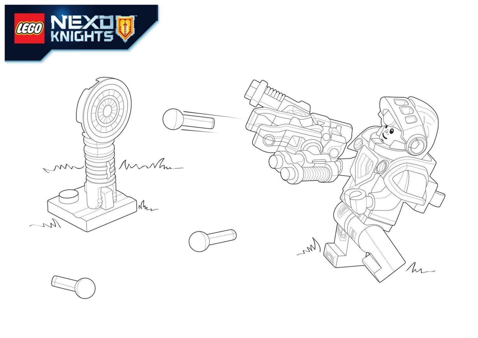 Çocuklar İçin Lego Nexo Knights Boyama Sayfaları 
