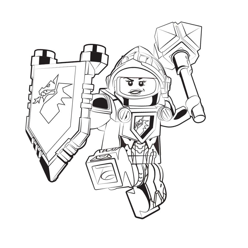 Çocuklar İçin Lego Nexo Knights Boyama Sayfaları 