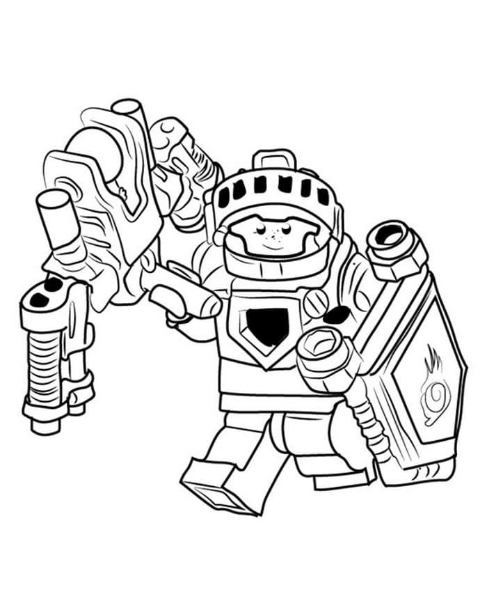Çocuklar İçin Lego Nexo Knights Boyama Sayfaları 