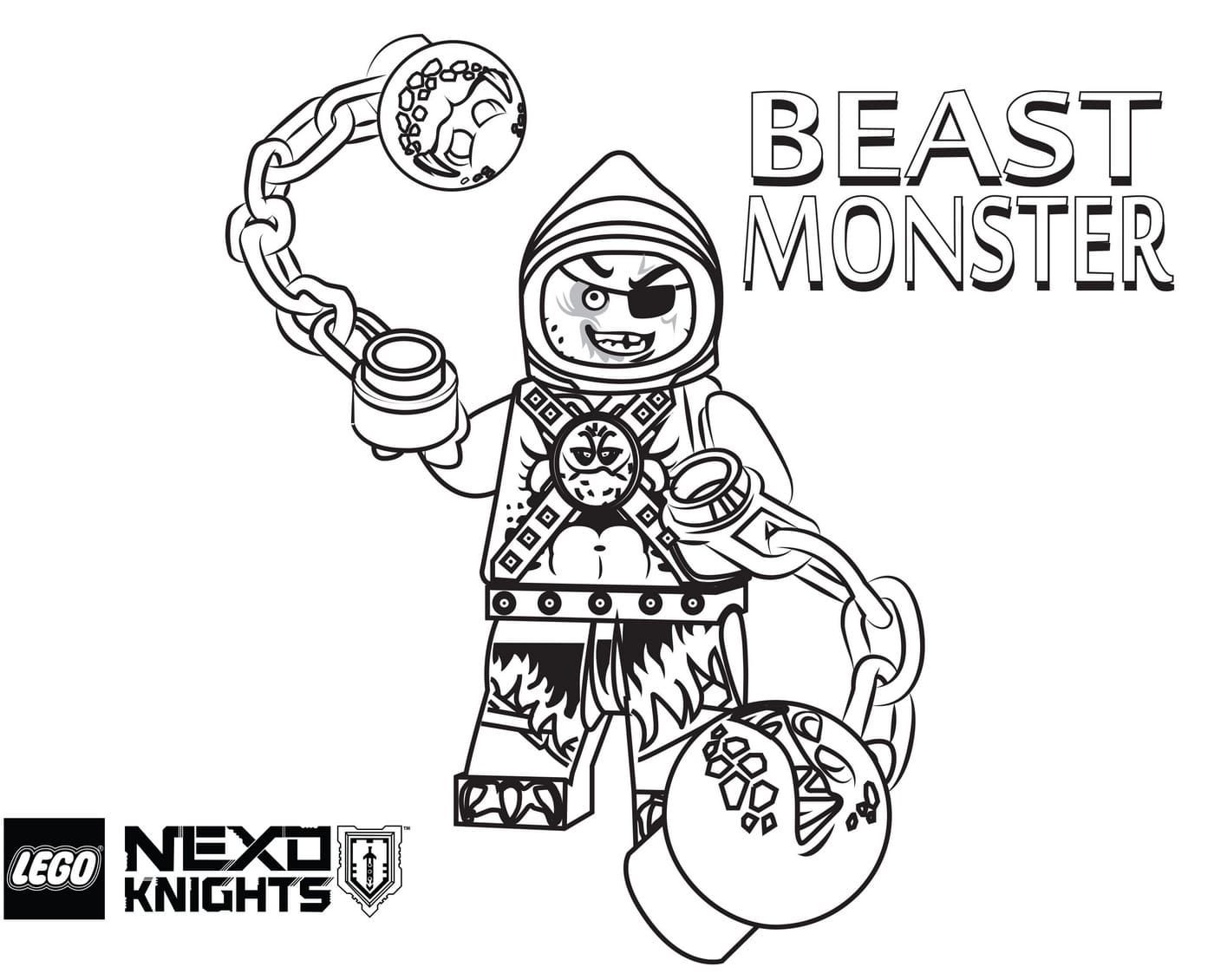 Çocuklar İçin Lego Nexo Knights Boyama Sayfaları 