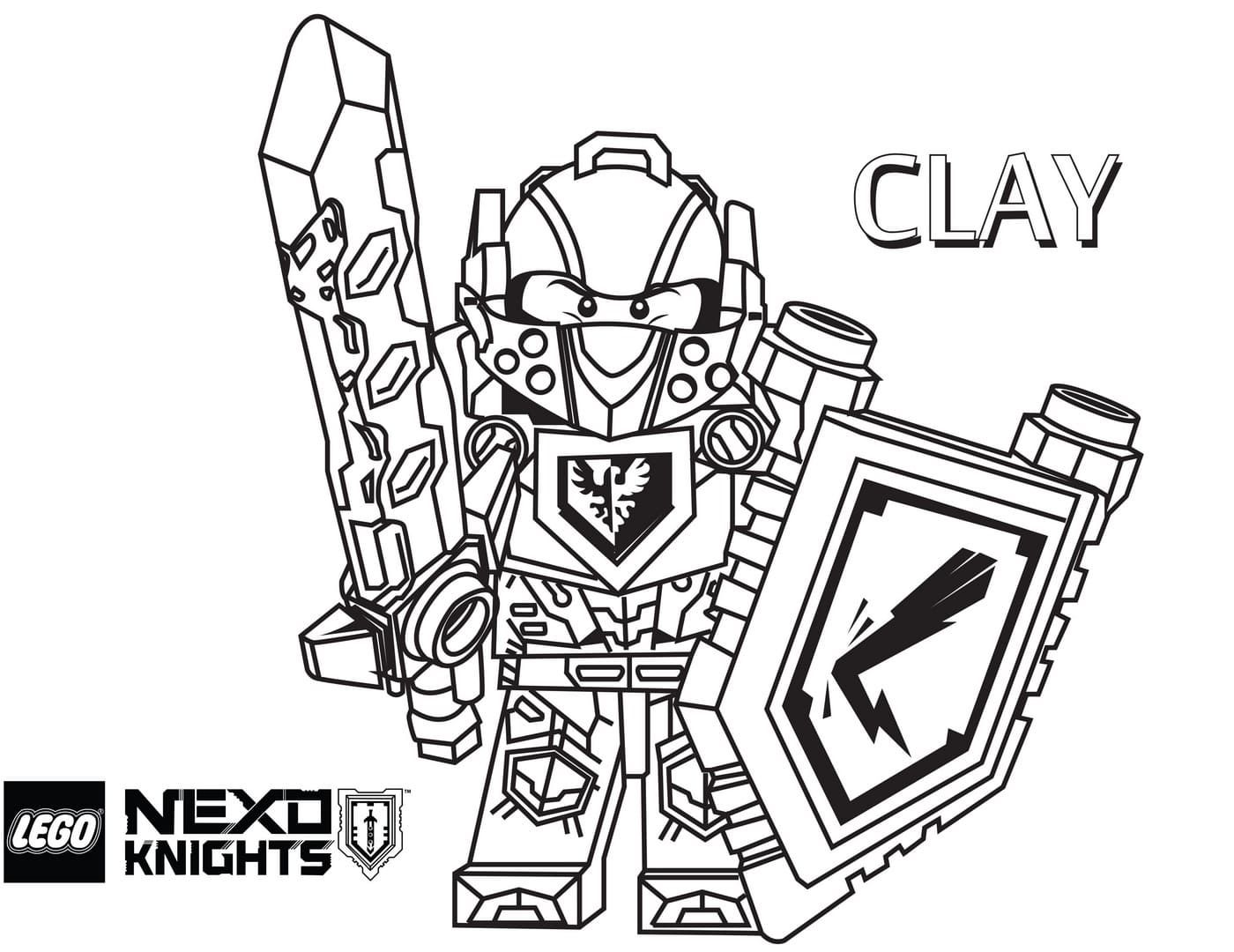 Çocuklar İçin Lego Nexo Knights Boyama Sayfaları 