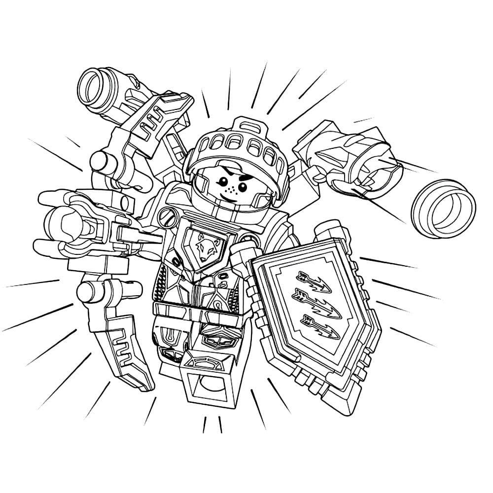 Çocuklar İçin Lego Nexo Knights Boyama Sayfaları 