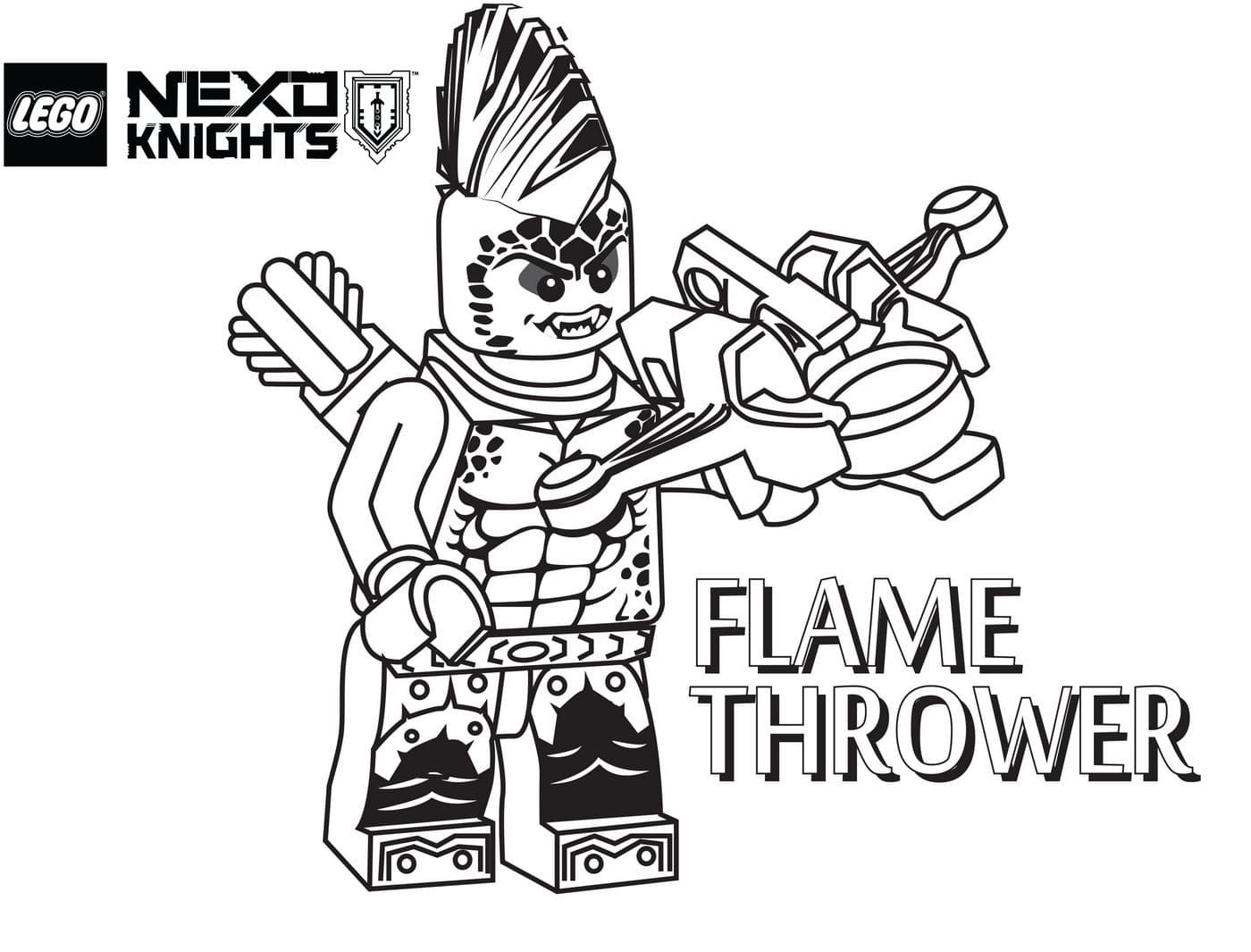 Çocuklar İçin Lego Nexo Knights Boyama Sayfaları 