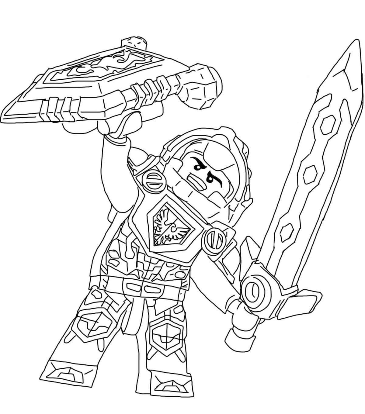 Çocuklar İçin Lego Nexo Knights Boyama Sayfaları 