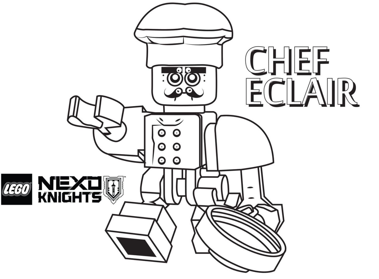 Çocuklar İçin Lego Nexo Knights Boyama Sayfaları 
