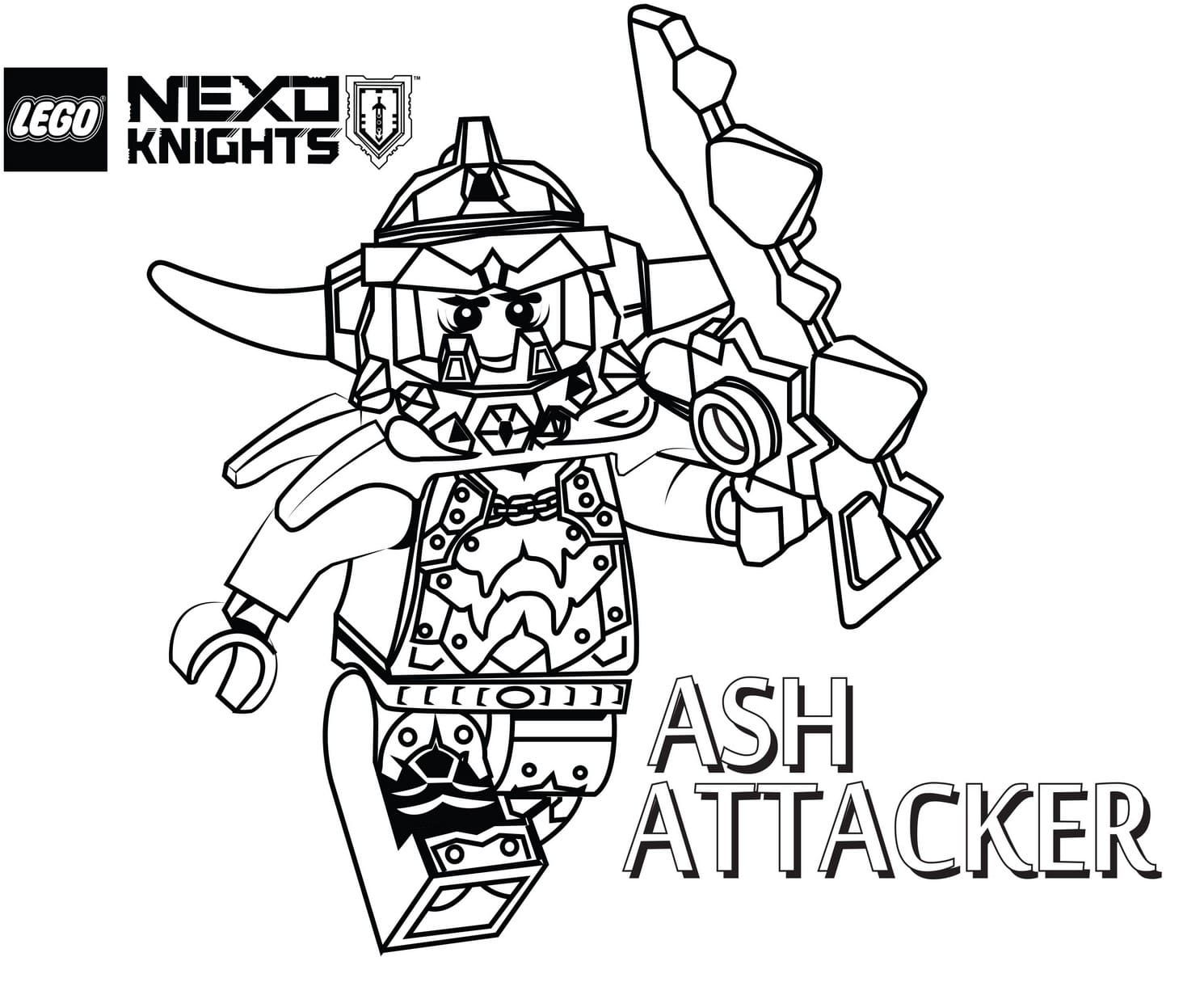 Çocuklar İçin Lego Nexo Knights Boyama Sayfaları 