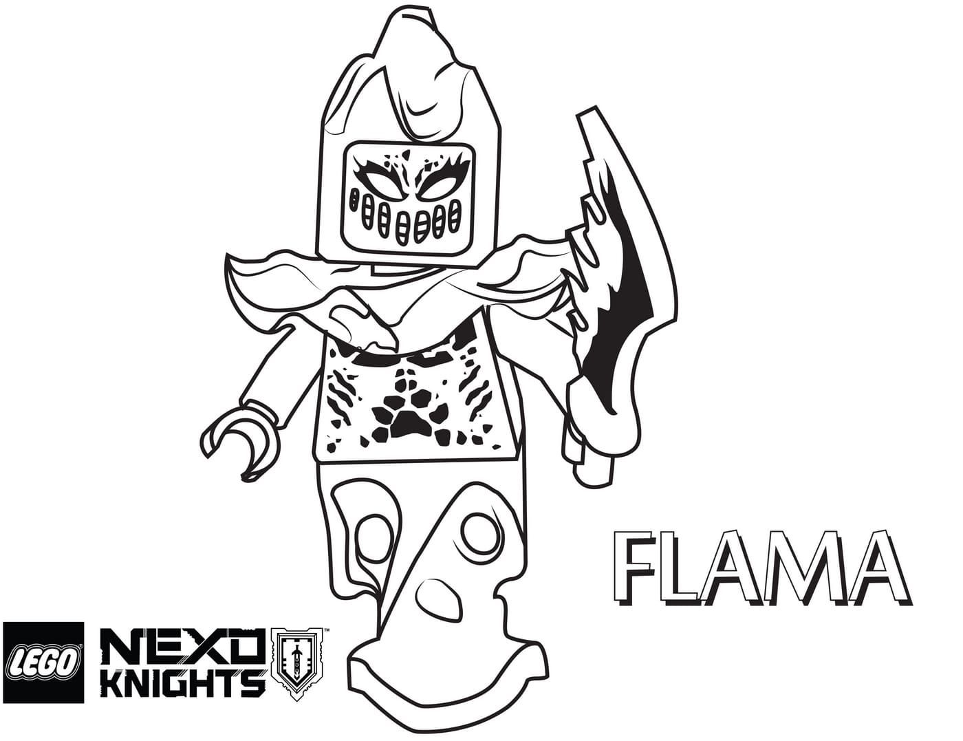 Çocuklar İçin Lego Nexo Knights Boyama Sayfaları 