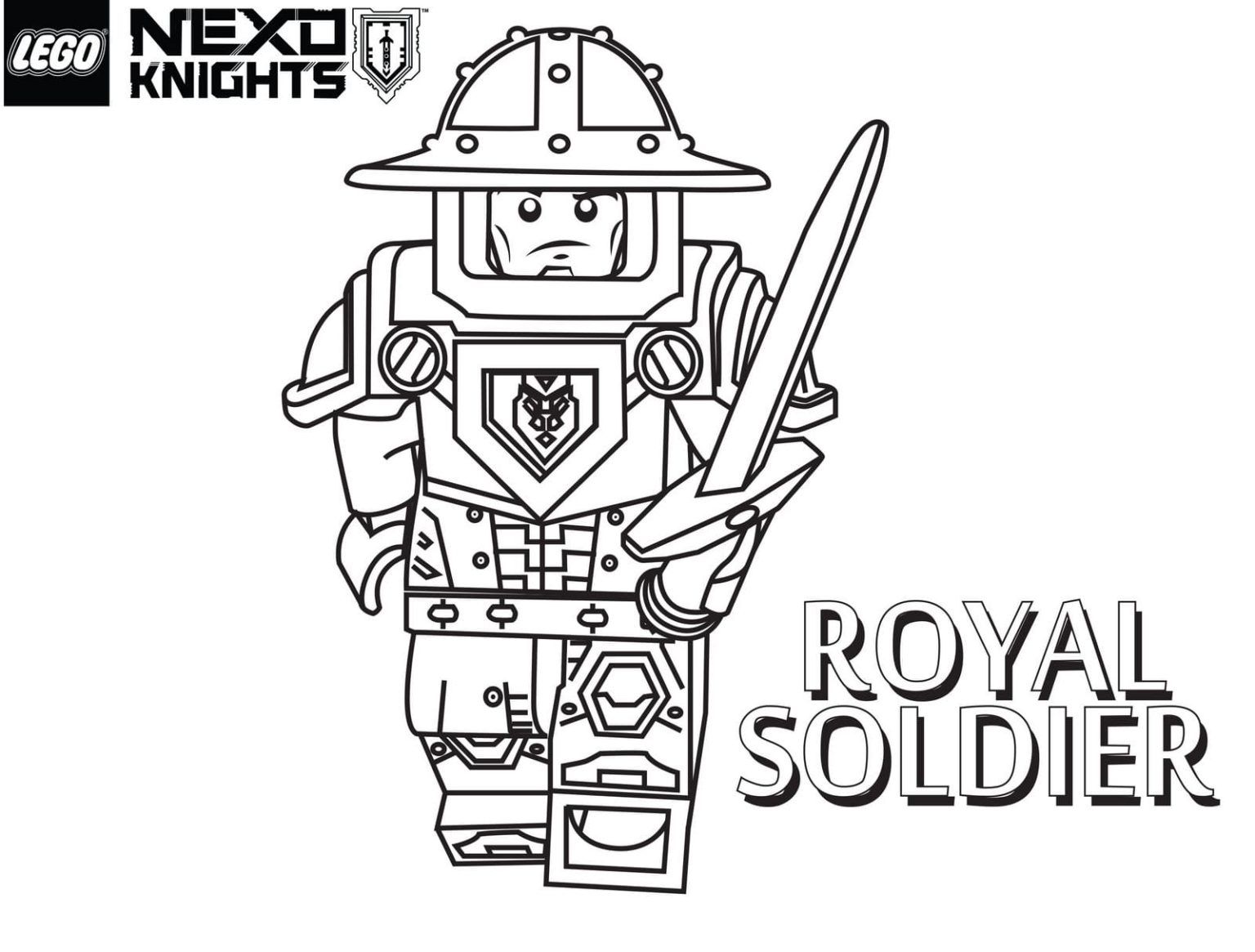 Çocuklar İçin Lego Nexo Knights Boyama Sayfaları 