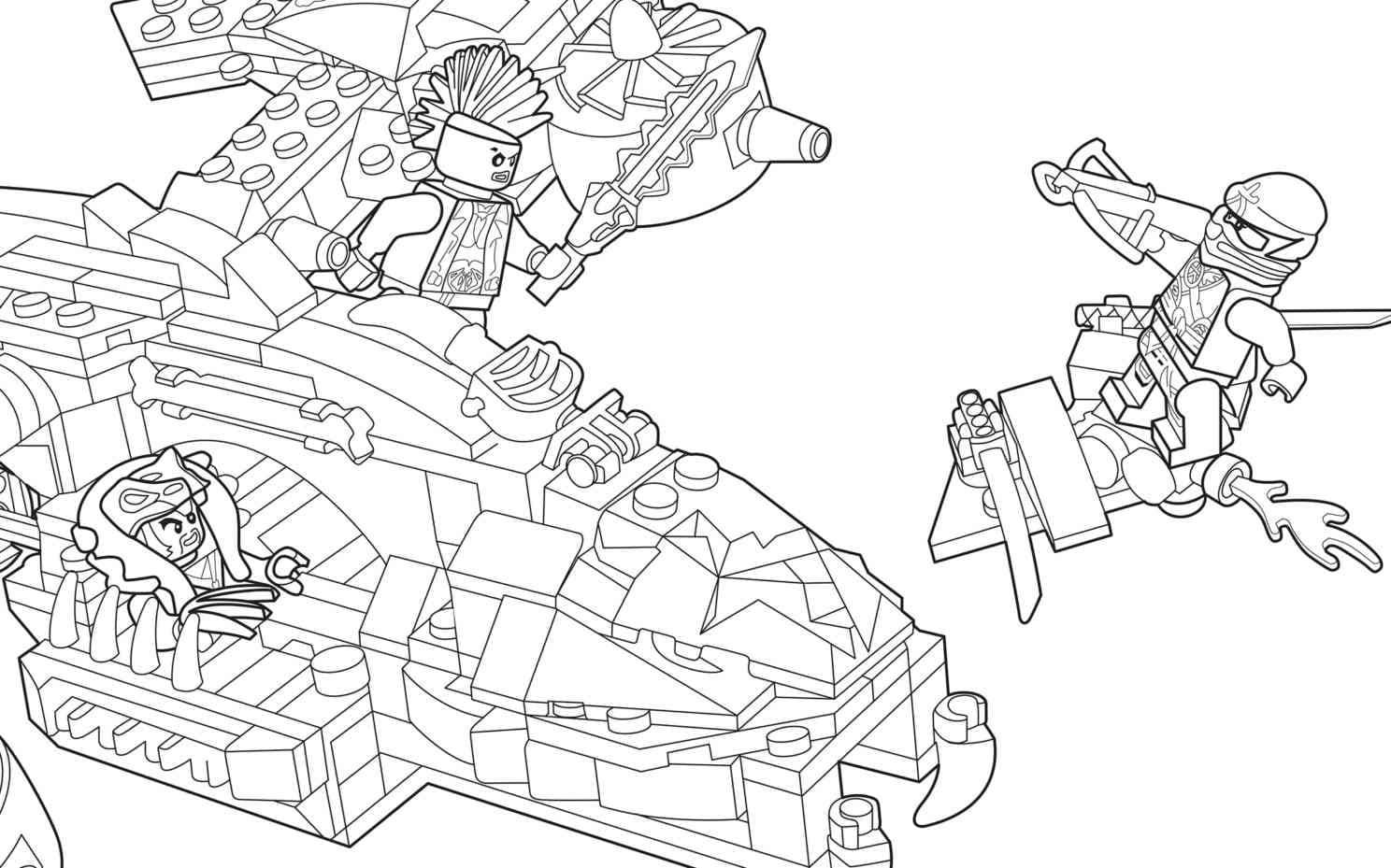 Çocuklar İçin Lego Ninjago Boyama Sayfaları 