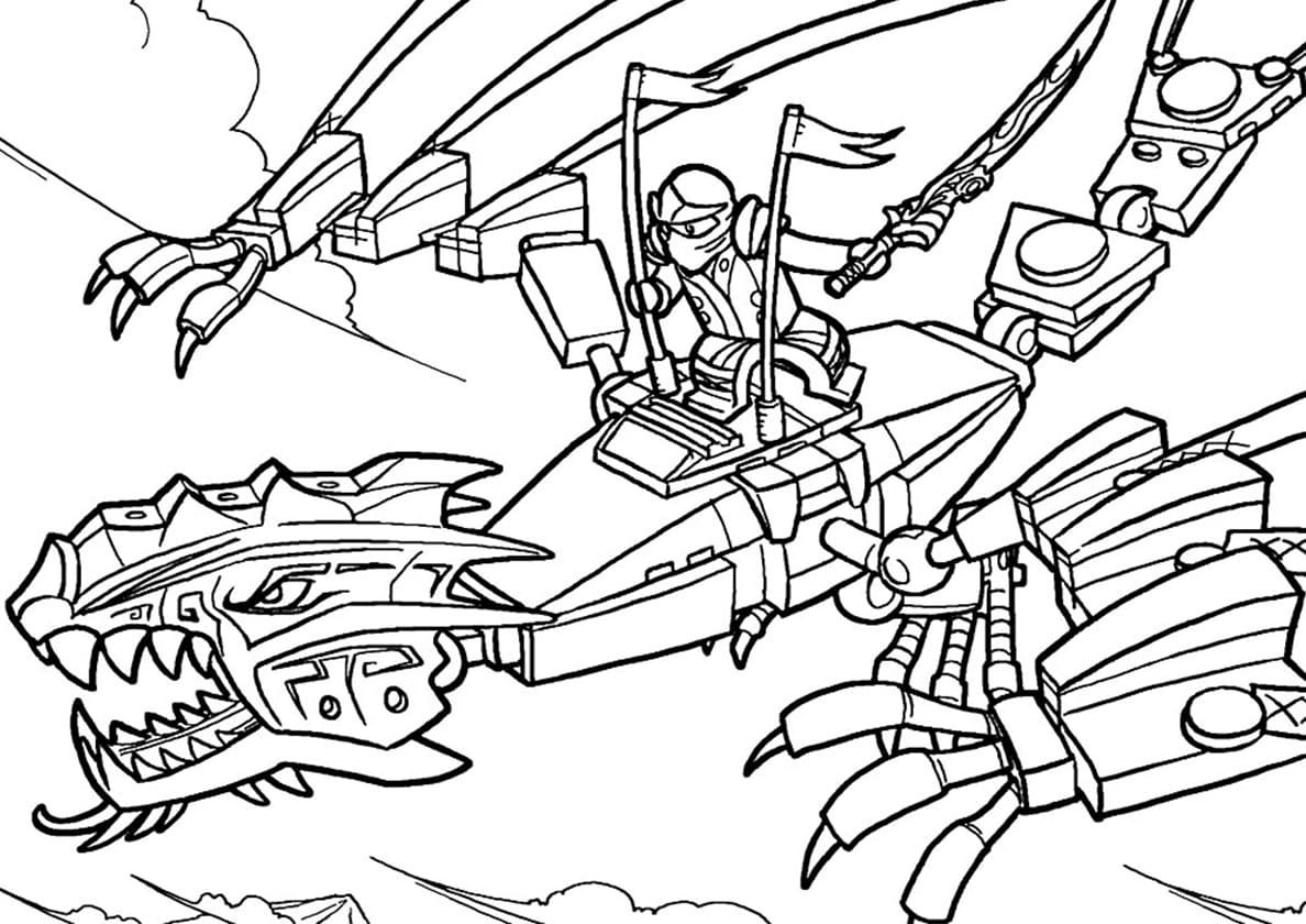 Çocuklar İçin Lego Ninjago Boyama Sayfaları 