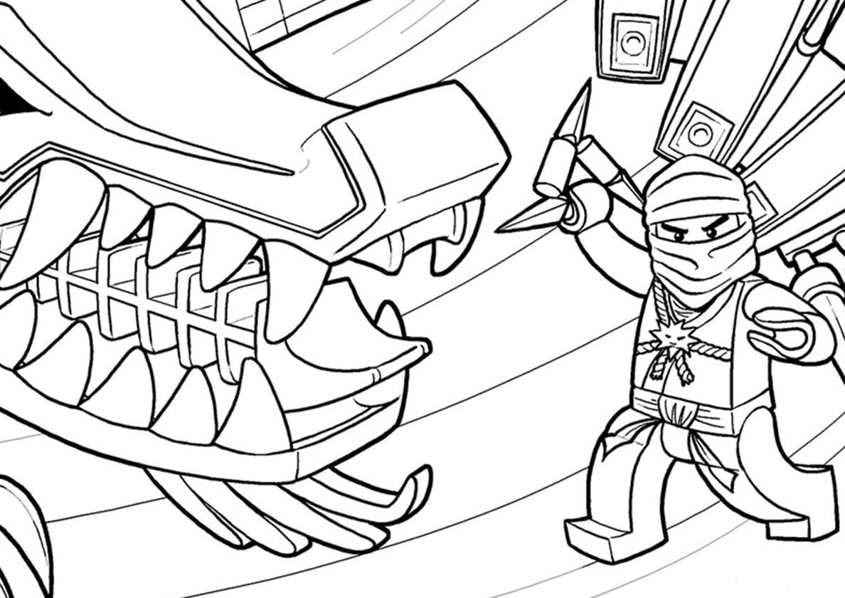 Çocuklar İçin Lego Ninjago Boyama Sayfaları 