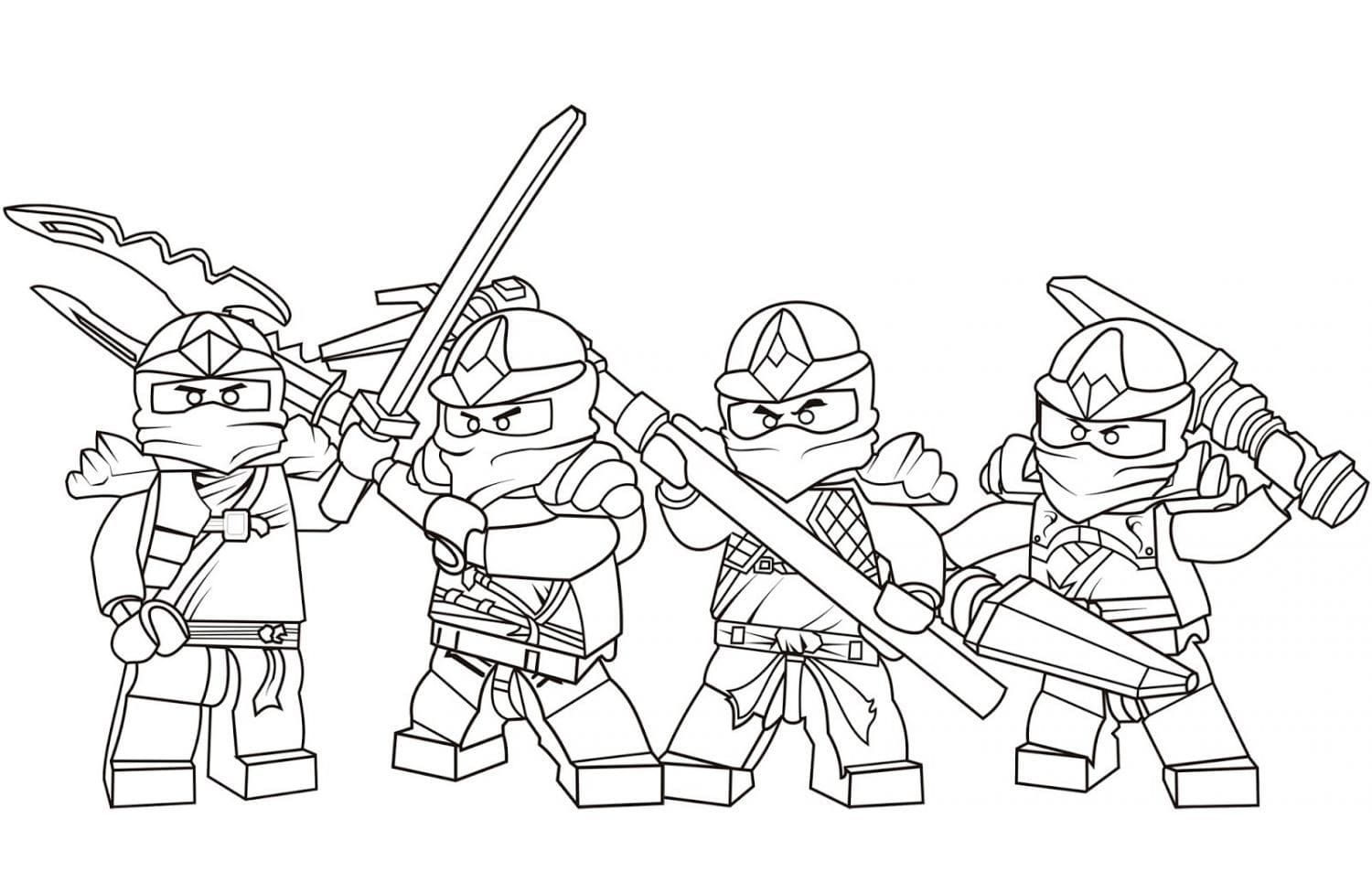 Çocuklar İçin Lego Ninjago Boyama Sayfaları 