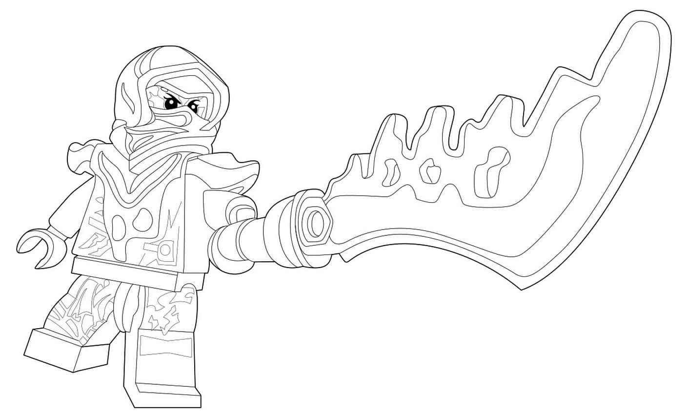 Çocuklar İçin Lego Ninjago Boyama Sayfaları 