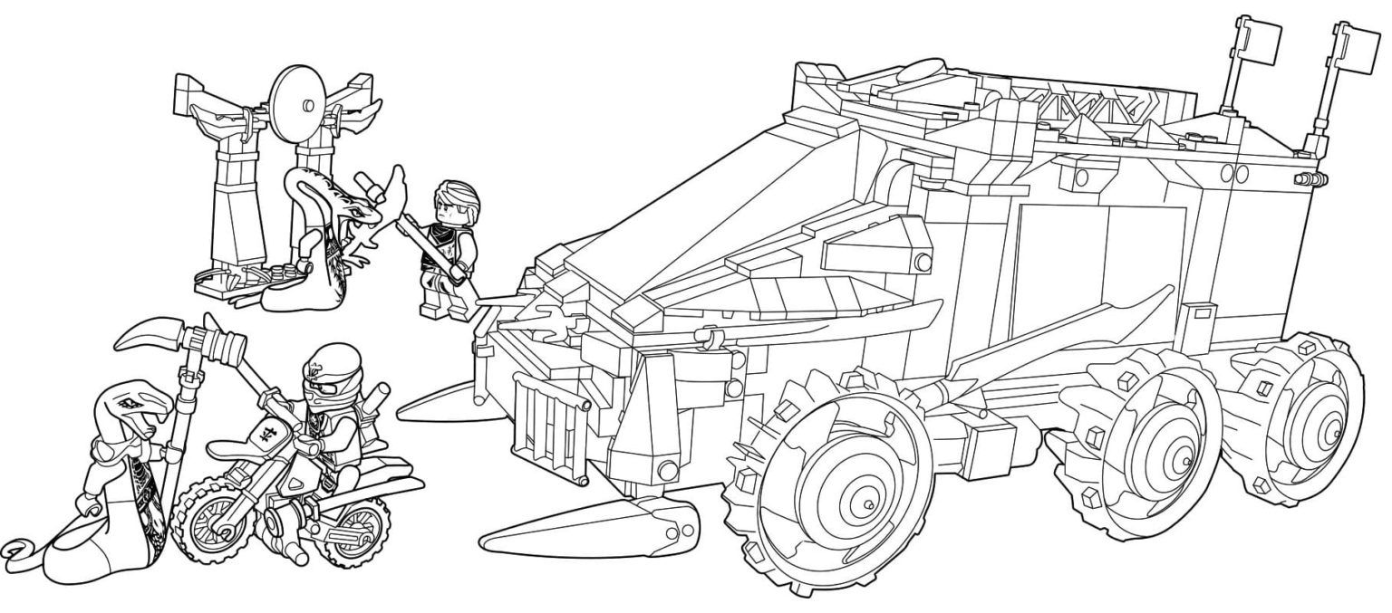 Çocuklar İçin Lego Ninjago Boyama Sayfaları 