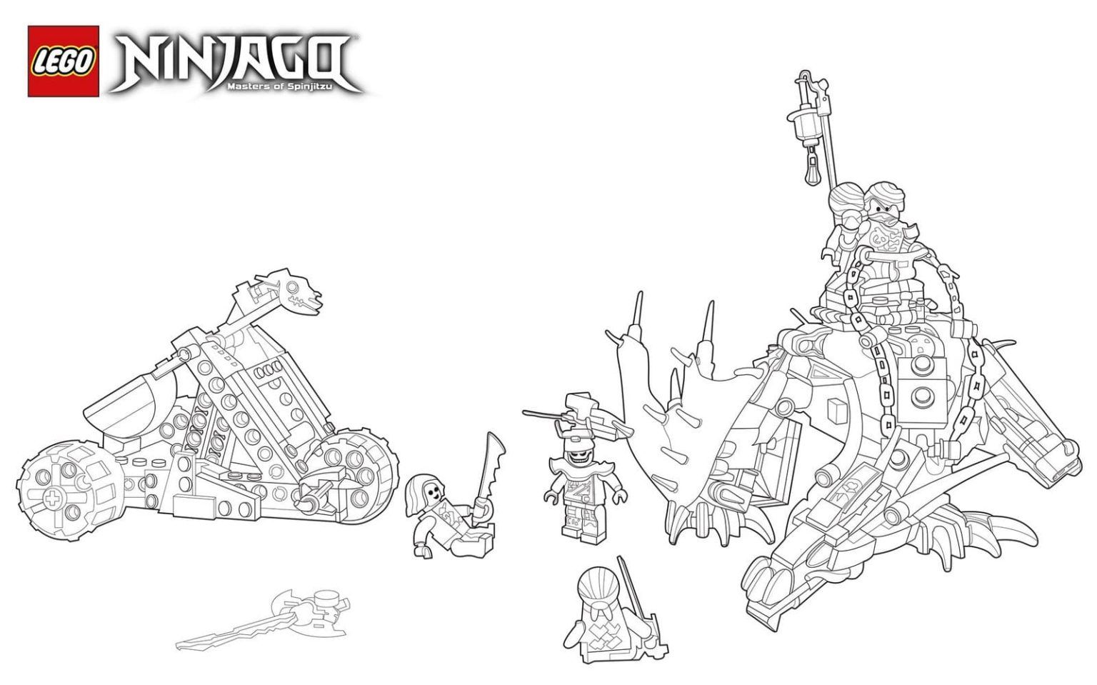 Çocuklar İçin Lego Ninjago Boyama Sayfaları 